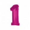 Balon foliowy Cyfra 1 - 92 cm - Różowy