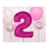 Balon foliowy Cyfra 2 - 92 cm - Różowy