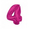 Balon foliowy Cyfra 4 - 92 cm - Różowy