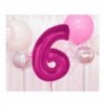 Balon foliowy Cyfra 6 - 92 cm - Różowy