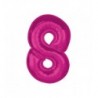 Balon foliowy Cyfra 8 - 92 cm - Różowy