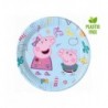 Talerzyki papierowe Peppa Pig (Hasbro) - 23 cm - 8 sztuk (plastic-free)