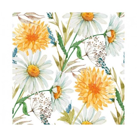 Serwetki papierowe Marigolds and Wildflowers - Nagietki i kwiaty polne - 20 sztuk