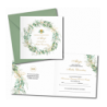 Zaproszenie na KOMUNIĘ ŚWIĘTĄ dla MATKI CHRZESTNEJ + IMIĘ dziecka - WIANEK LIŚCIE PERSONALIZOWANE