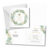 Zaproszenie na KOMUNIĘ ŚWIĘTĄ dla MATKI CHRZESTNEJ + IMIĘ dziecka - WIANEK LIŚCIE PERSONALIZOWANE