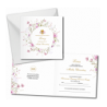 Zaproszenie na KOMUNIĘ ŚWIĘTĄ dla MATKI CHRZESTNEJ + IMIĘ dziecka - RÓŻOWE PERSONALIZOWANE