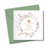Zaproszenie na KOMUNIĘ ŚWIĘTĄ dla OJCA CHRZESTNEGO + IMIĘ dziecka - RÓŻOWE PERSONALIZOWANE