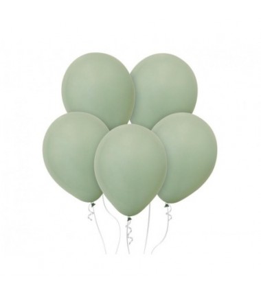Balony Beauty&Charm 30 cm - 12" pastelowe szaro-zielone - 10 sztuk