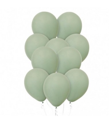 Balony Beauty&Charm 30 cm - 12" pastelowe szaro-zielone - 10 sztuk