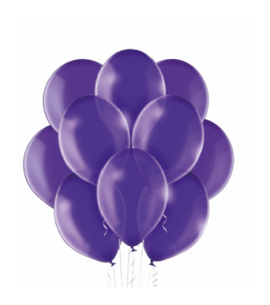 Balony BELBAL 30 cm - krystaliczne fioletowe Crystal Quartz Purple 14C-023 - 10 sztuk