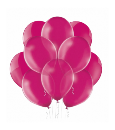 Balony BELBAL 30 cm - krystaliczne fuksjowe Crystal Fuchsia 14C-034 - 10 sztuk