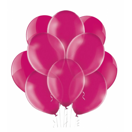 Balony BELBAL 30 cm - krystaliczne fuksjowe Crystal Fuchsia 14C-034 - 10 sztuk