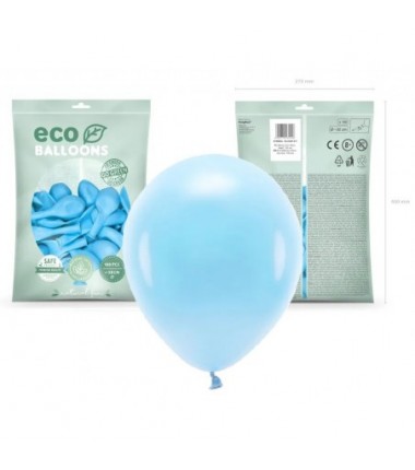 Balony Eco 30 cm pastelowe błękitne Sky-Blue - 100 sztuk