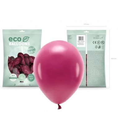 Balony Eco 30 cm pastelowe bordo Deep Red - 100 sztuk