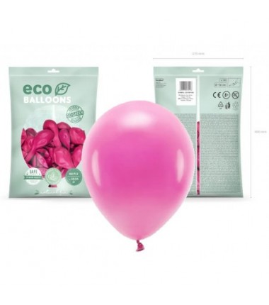 Balony Eco 30 cm pastelowe fuksjowe Fuchsia - 100 sztuk