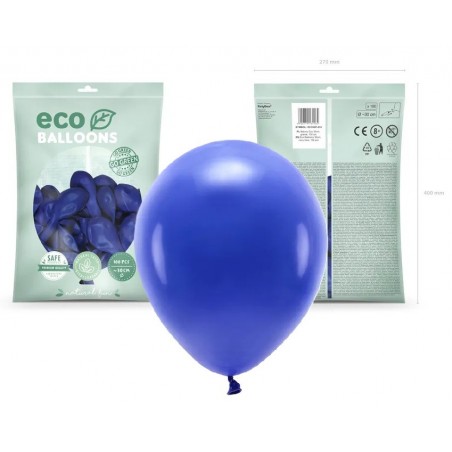 Balony Eco 30 cm pastelowe granatowe Navy Blue - 100 sztuk
