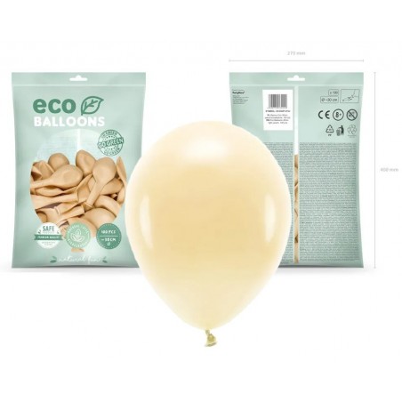 Balony Eco 30 cm pastelowe jasno brzoskwiniowe Light Peach - 100 sztuk