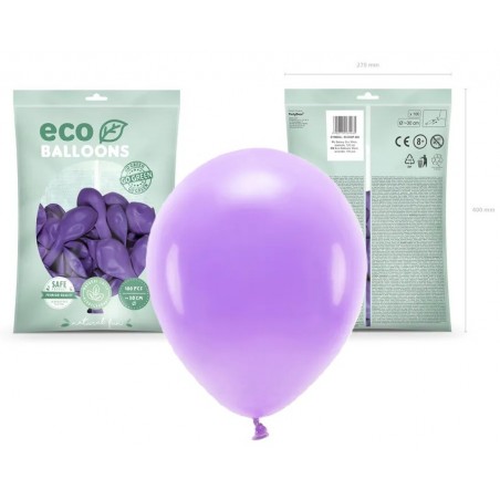 Balony Eco 30 cm pastelowe lawendowe Lavender - 100 sztuk