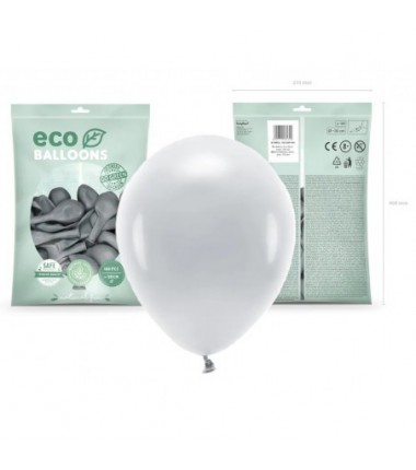 Balony Eco 30 cm pastelowe szare Grey - 100 sztuk