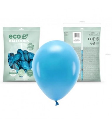 Balony Eco 30 cm pastelowe turkusowe Turquoise - 100 sztuk