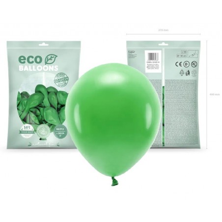 Balony Eco 30 cm pastelowe zielona trawa Green Grass - 100 sztuk