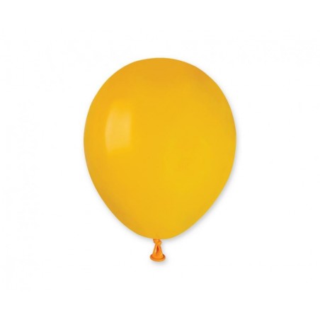 Balony Gemar 13 cm - 5" - pastelowe ciemnożółte Yellow A50/03 - 100 sztuk