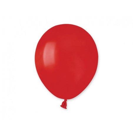 Balony Gemar 13 cm - 5" - pastelowe czerwone Red A50/045 - 100 sztuk