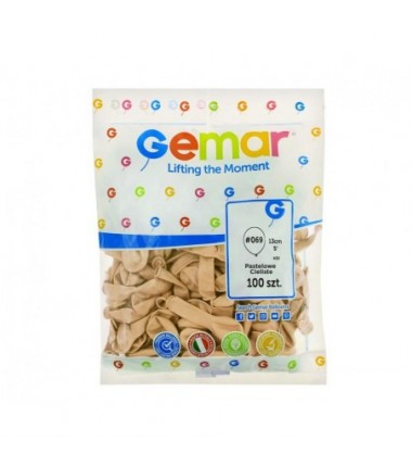 Balony Gemar 13 cm - 5" - pastelowy cielisty blush A50/69 - 100 sztuk
