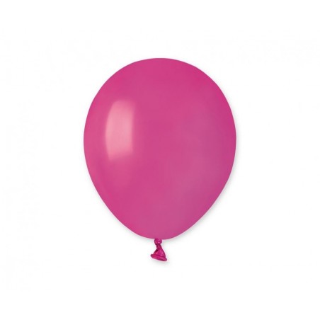 Balony Gemar 13 cm - 5" - pastelowy ciemnoróżowy fuchsia A50/07 - 100 sztuk