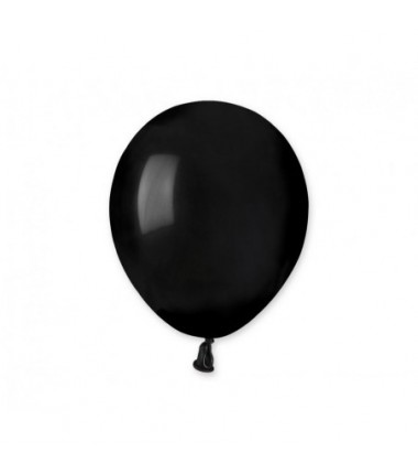 Balony Gemar 13 cm - 5" - pastelowy czarny black A50/14 - 100 sztuk