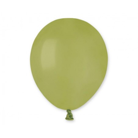 Balony Gemar 13 cm - 5" - pastelowy zielony oliwkowy green olive A50/98 - 100 sztuk