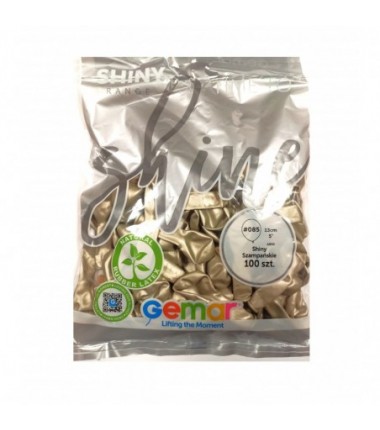 Balony Gemar 13 cm - 5" - szampańskie SHINY AB50/85 - 100 sztuk