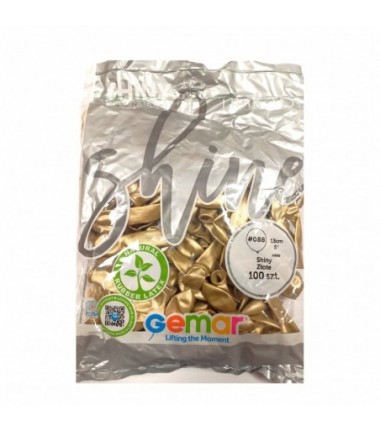 Balony Gemar 13 cm - 5" - złote shiny AB50/088 - 100 sztuk