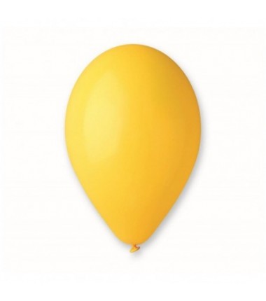 Balony Gemar 26 cm - 10" - pastelowe ciemnożółte Yellow G90/03 - 100 sztuk