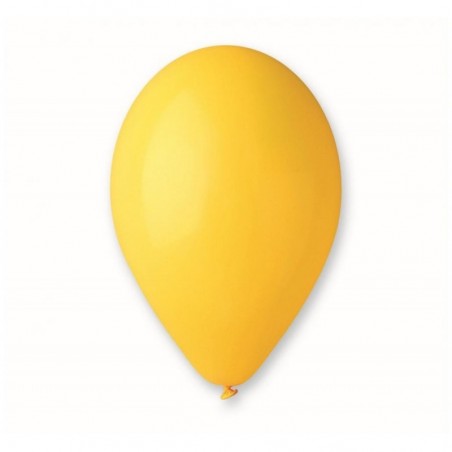 Balony Gemar 26 cm - 10" - pastelowe ciemnożółte Yellow G90/03 - 100 sztuk