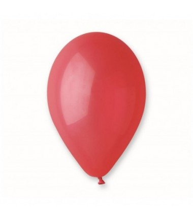 Balony Gemar 26 cm - 10" - pastelowe czerwone Red G90/045 - 100 sztuk