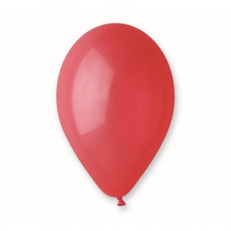 Balony Gemar 26 cm - 10" - pastelowe czerwone Red G90/045 - 100 sztuk