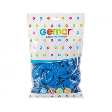 Balony Gemar 26 cm - 10" - pastelowy niebieski blue G90/10 - 100 sztuk