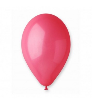 Balony Gemar 30 cm - 12" -  pastelowe czerwone Red G110/005 - 100 sztuk
