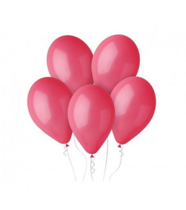 Balony Gemar 30 cm - 12" -  pastelowe czerwone Red G110/005 - 100 sztuk