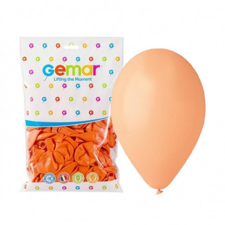 Balony Gemar 30 cm - 12" - łososiowe (macaron) Peach G110/060 - 100 sztuk