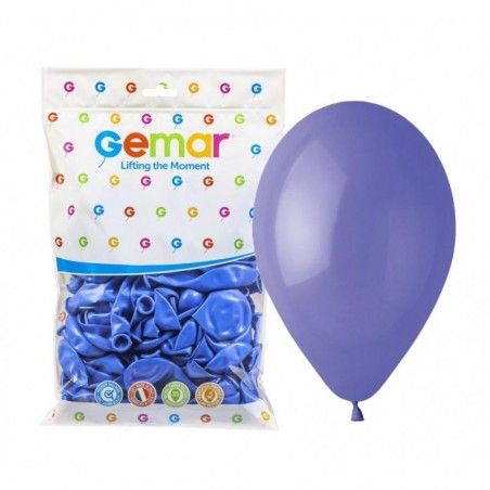 Balony Gemar 30 cm - 12" - pastelowe barwinek Periwinkle G110/075 - 100 sztuk