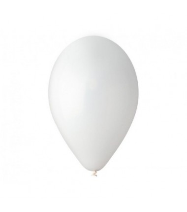 Balony Gemar 30 cm - 12" - pastelowe białe White G110/01 001 (White) - 10 sztuk