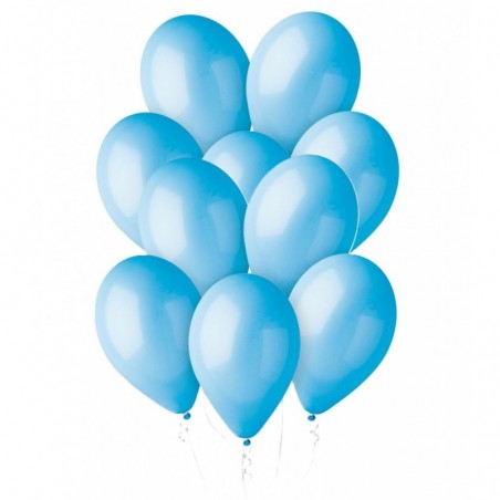 Balony Gemar 30 cm - 12" - pastelowe błękitne Light Blue G110/09 009 (Light Blue) - 10 sztuk