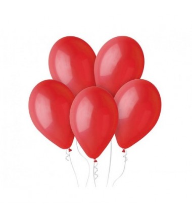 Balony Gemar 30 cm - 12" - pastelowe ciemne czerwone Red G110/045 - 10 sztuk