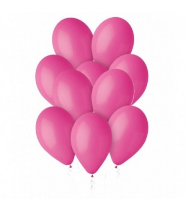 Balony Gemar 30 cm - 12" - pastelowe ciemnoróżowe Fuchsia G110/07 007 (Fuchsia) - 10 sztuk