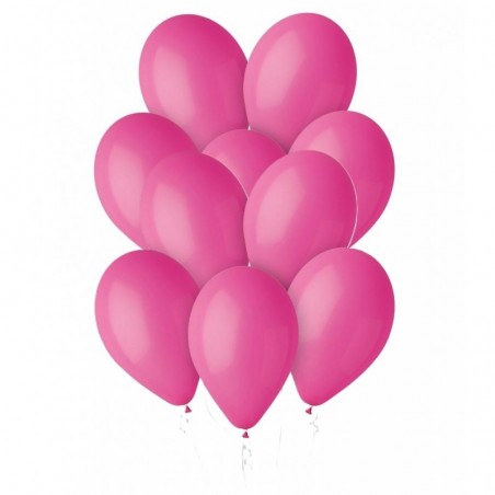 Balony Gemar 30 cm - 12" - pastelowe ciemnoróżowe Fuchsia G110/07 007 (Fuchsia) - 10 sztuk