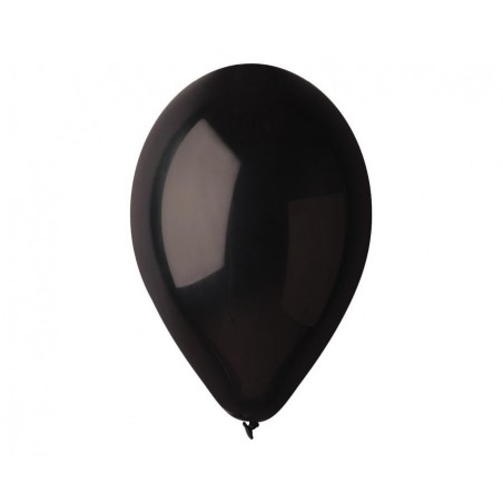 Balony Gemar 30 cm - 12" - pastelowe czarne Black G110/14 - 100 sztuk