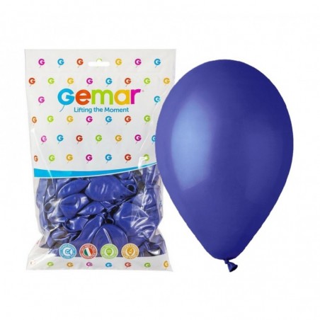 Balony Gemar 30 cm - 12" - pastelowe granatowe Blue G110/046 - 100 sztuk