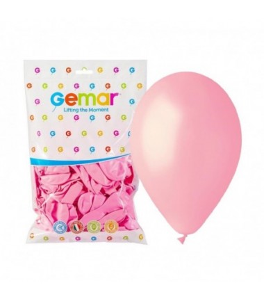 Balony Gemar 30 cm - 12" - pastelowe jasnoróżowe Pink G110/057 - 100 sztuk